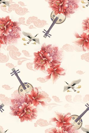 绿植树叶印花花型图片