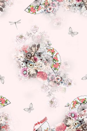 绿植树叶印花花型图片