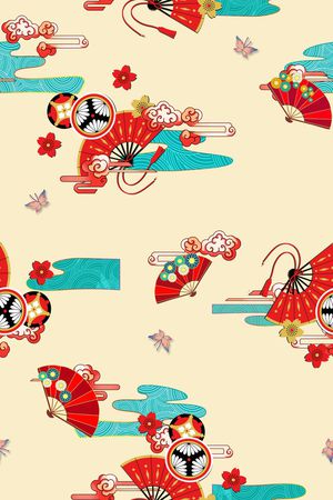 旗袍印花花型图片