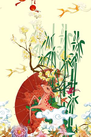 定位花印花花型图片