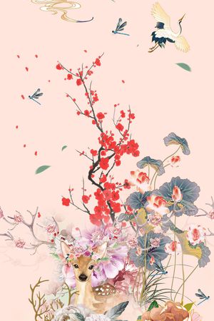 定位花印花花型图片
