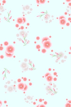 连衣裙印花花型图片