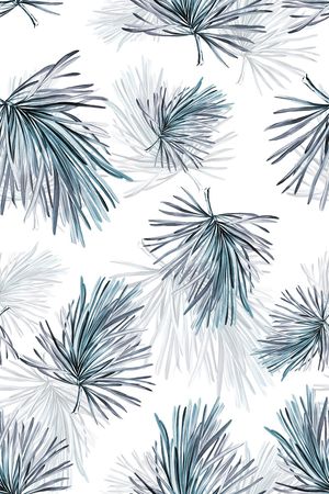 绿植树叶印花花型图片