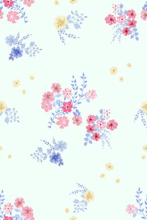连衣裙印花花型图片