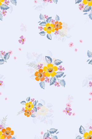 连衣裙印花花型图片