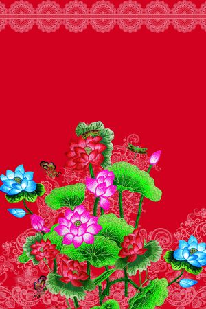 女装定位花印花花型图片