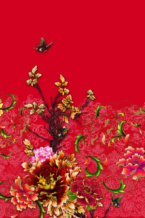 女装定位花印花花型图片