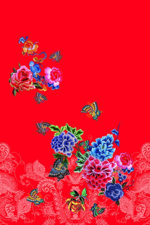 女装定位花印花花型图片
