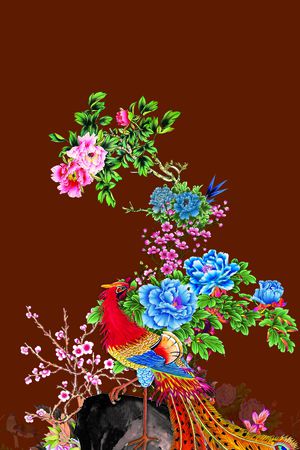 女装定位花印花花型图片