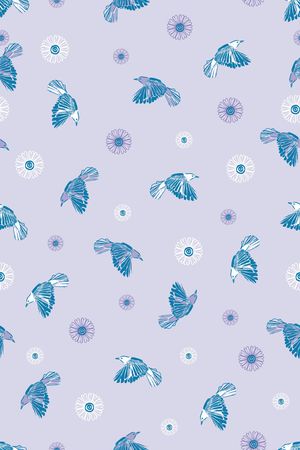 花鸟印花花型图片