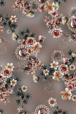 花卉印花花型图片