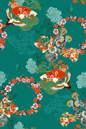 梅花印花花型图片