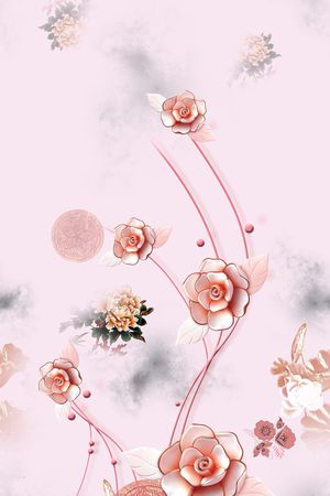 连衣裙印花花型图片