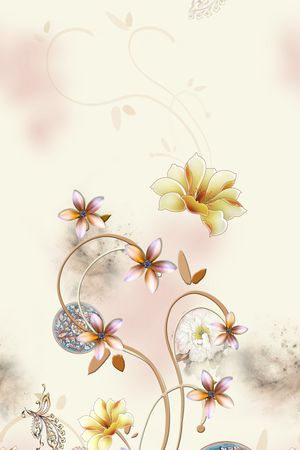 连衣裙印花花型图片