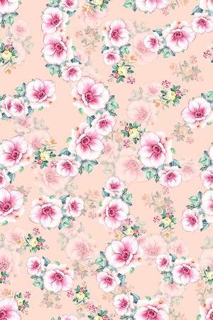 连衣裙印花花型图片