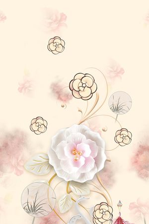连衣裙印花花型图片