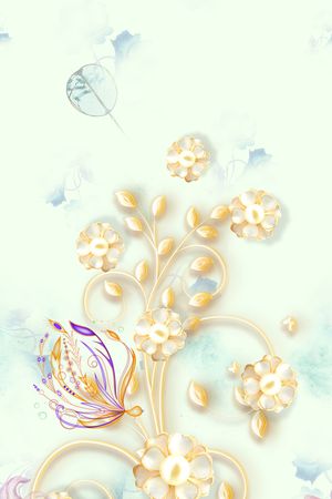 连衣裙印花花型图片