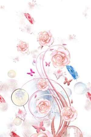 连衣裙印花花型图片
