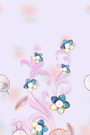 连衣裙印花花型图片