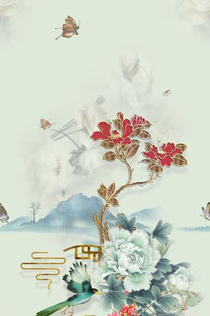 定位花印花花型图片