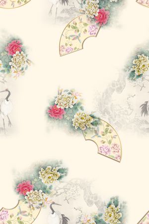 绿植树叶印花花型图片