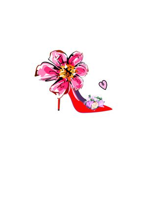 水彩印花花型图片