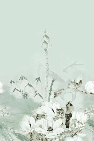 民族花卉印花花型图片