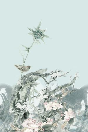 民族花卉印花花型图片