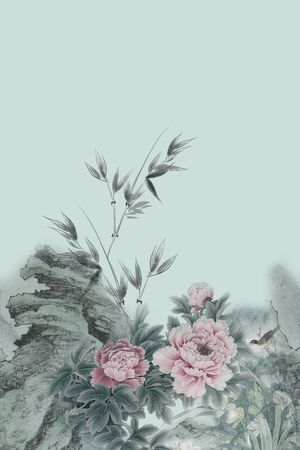 民族花卉印花花型图片