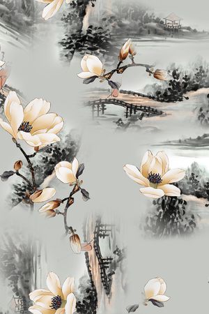 连衣裙印花花型图片