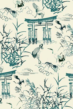 简约印花花型图片