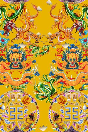 龙印花花型图片
