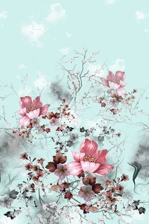 连衣裙印花花型图片