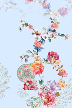 定位花印花花型图片