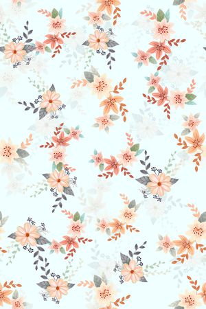 连衣裙印花花型图片