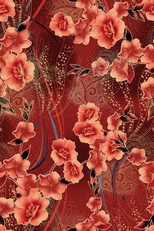 几何印花花型图片
