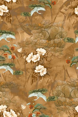 香云纱印花花型图片