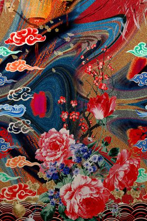 女装定位花印花花型图片