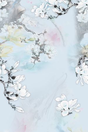 旗袍印花花型图片