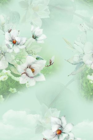 旗袍印花花型图片