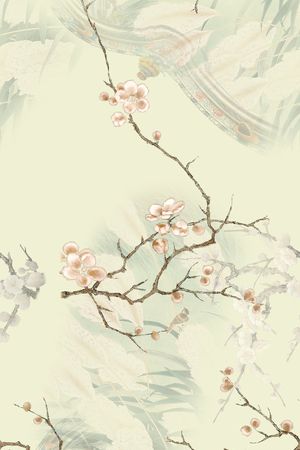 旗袍印花花型图片