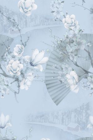 旗袍印花花型图片