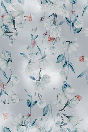 抽象花卉印花花型图片