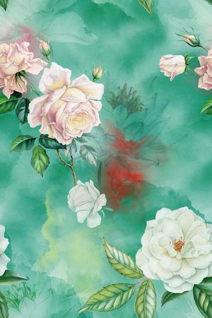 民族花卉印花花型图片