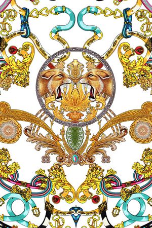 动物头印花花型图片