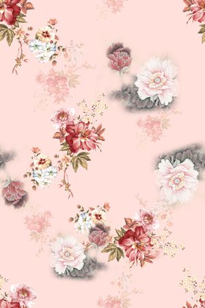 连衣裙印花花型图片