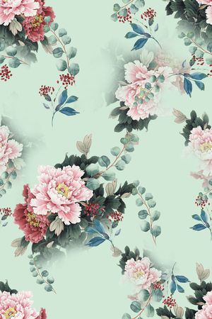连衣裙印花花型图片