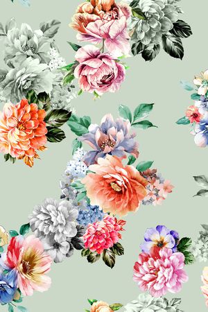 花卉印花花型图片