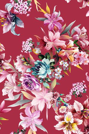 花卉印花花型图片