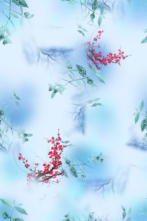 连衣裙印花花型图片